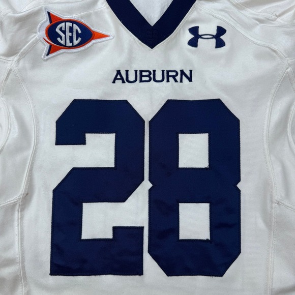 Auburn Tigers Player Issue Football Jersey #28 Under Armour 42 II SEC (2011–13) - Picture 6 of 12